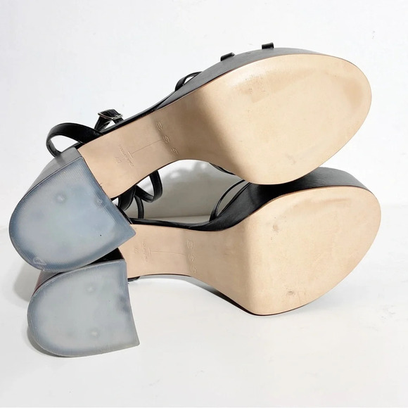 New BLACK SUEDE STUDIO Emani Strappy Platform Sandal in black size 40 - Picture 6 of 7